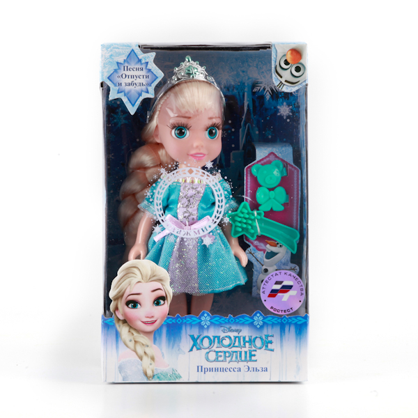 Интерактивная кукла Disney Frozen Эльза 15 см, с аксессуарами  