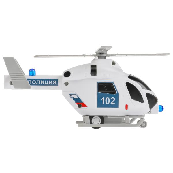 Модель Вертолет Полиция 19,5 см свет-звук подвижные детали пластиковая инерционная  
