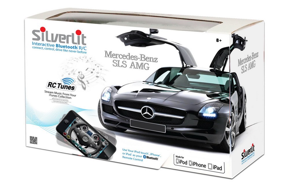 Silverlit. Машина с управлением от iPhone/iPad/iPod через Bluetooth - Mercedes-Benz, 1:16 с колонкой  