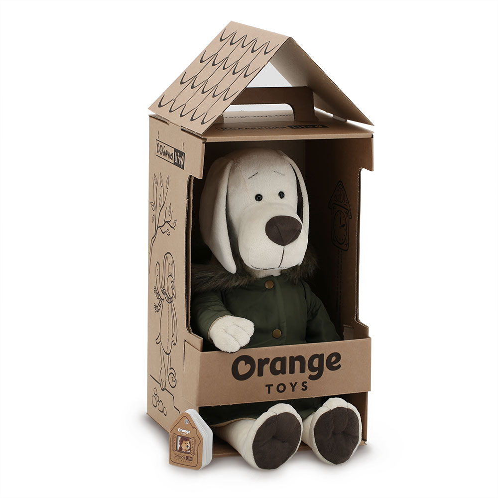 Мягкая игрушка – Собачка Лапуська: Осенняя куртка, серия Life, 30 см  