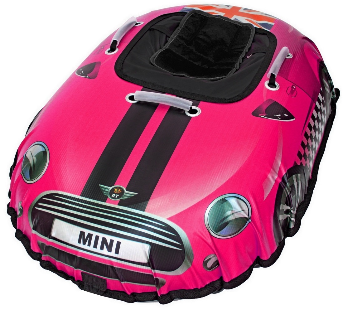 Санки надувные Тюбинг Snow auto Mini Cooper, цвет розовый Санки надувные Тюбинг Snow auto Mini Cooper, цвет розовыйВатрушки и ледянки<br>Санки надувные Тюбинг Snow auto Mini Cooper, цвет розовый<br>