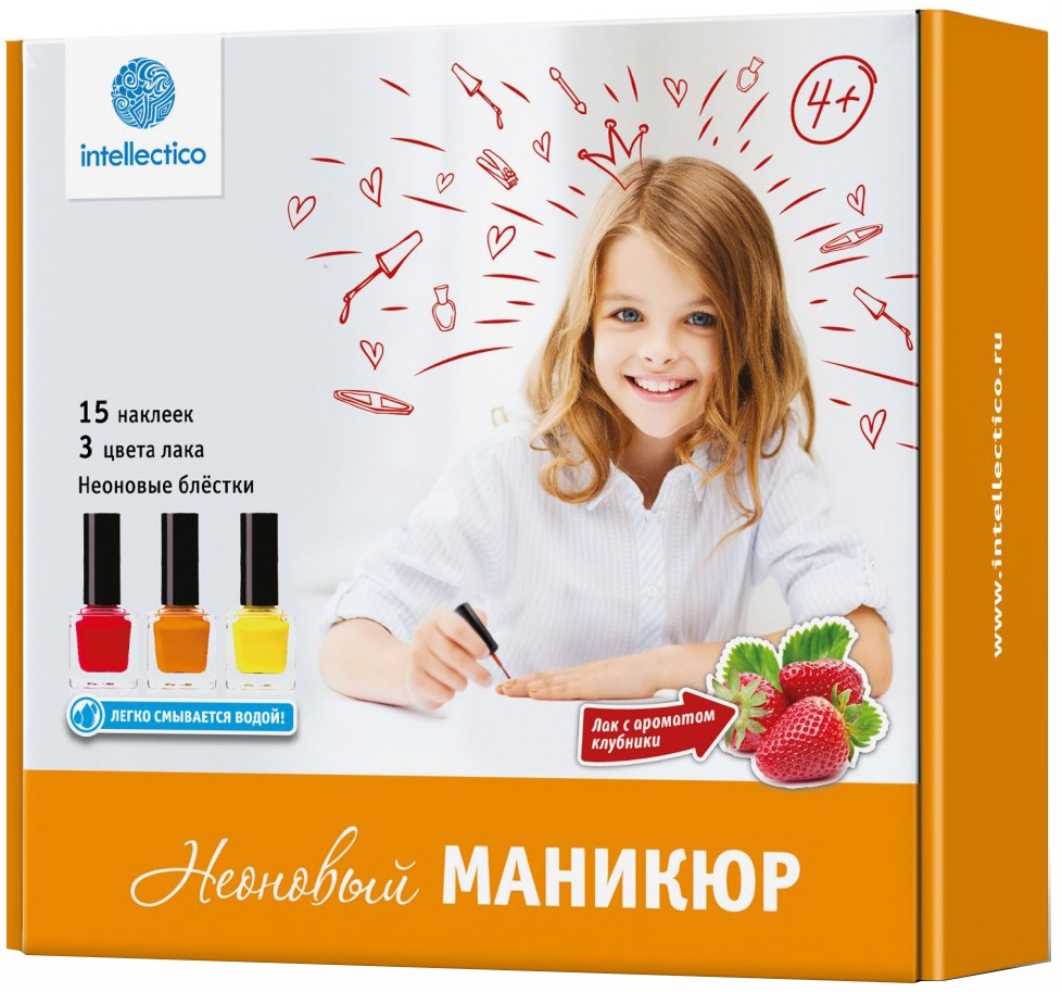 Набор малый «Неоновый маникюр», смываемый водой лак с ароматом клубники Набор малый «Неоновый маникюр», смываемый водой лак с ароматом клубникиЮная модница, салон красоты<br>Набор малый «Неоновый маникюр», смываемый водой лак с ароматом клубники<br>