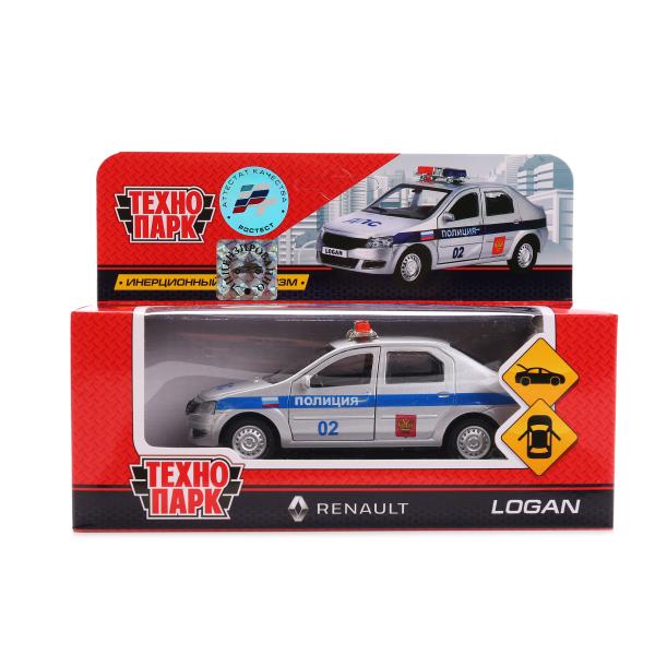 Полиция Renault Logan 12 см - металлическая инерционная машина  