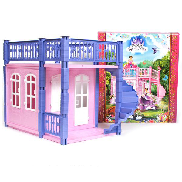 Домик для кукол - Замок принцессы, розовый, 1 этаж  