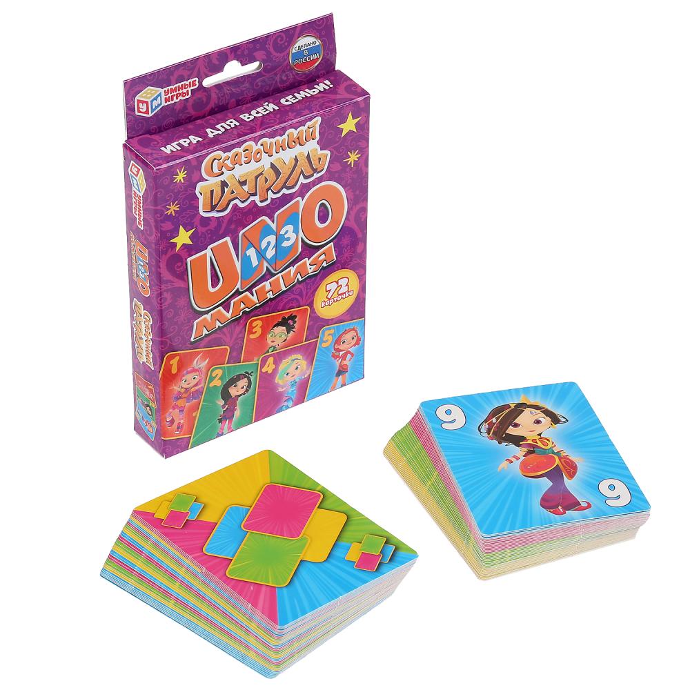 Развивающие карточки Умные игры - Уномания Сказочный Патруль, 72 карточки  