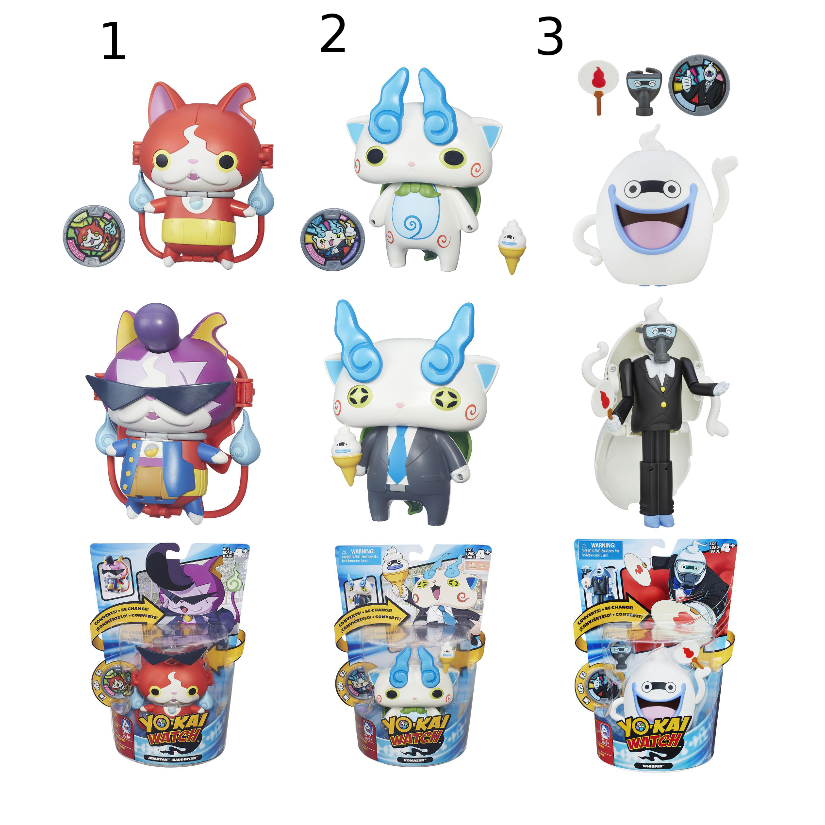 Меняющаяся фигурка с медалью из серии Yokai Watch Меняющаяся фигурка с медалью из серии Yokai WatchЙо-Кай Вотч (Yokai Watch)<br>Меняющаяся фигурка с медалью из серии Yokai Watch<br>