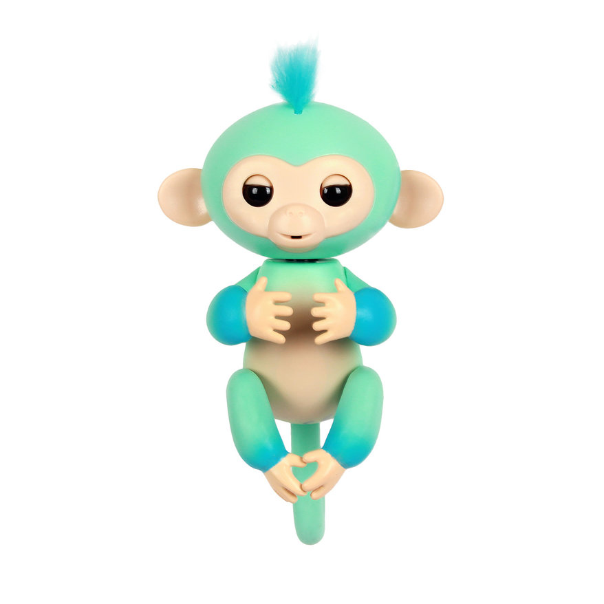Интерактивная обезьянка Эдди, голубая, 12 см  