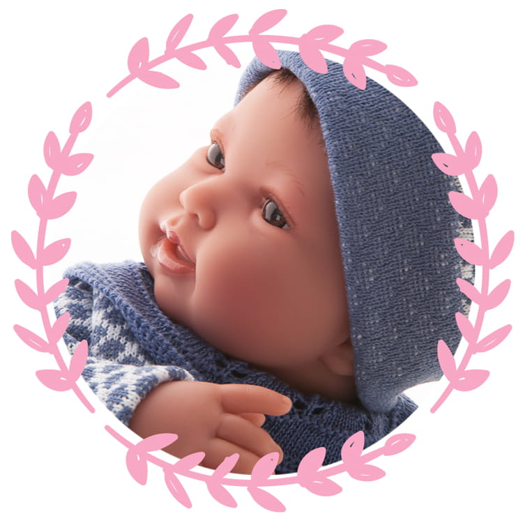 Кукла-младенец Анжело в голубом, 42 см  