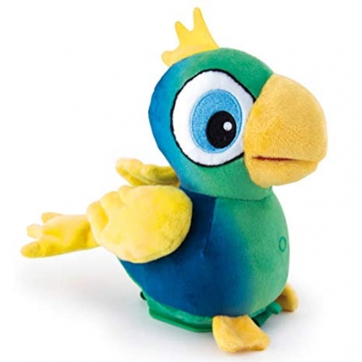 Попугай мягконабивной Benny интерактивный, зеленый, повторяет слова, шевелит клювом  