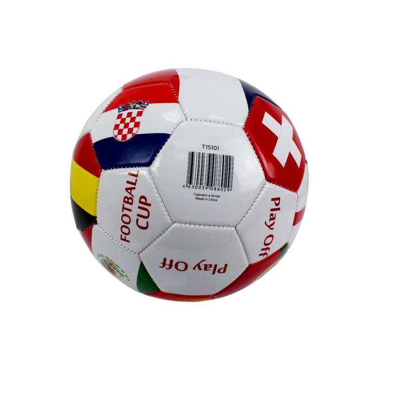 Футбольный мяч Play off, ПВХ, 23 см, 2-х слойный, машинная сшивка  