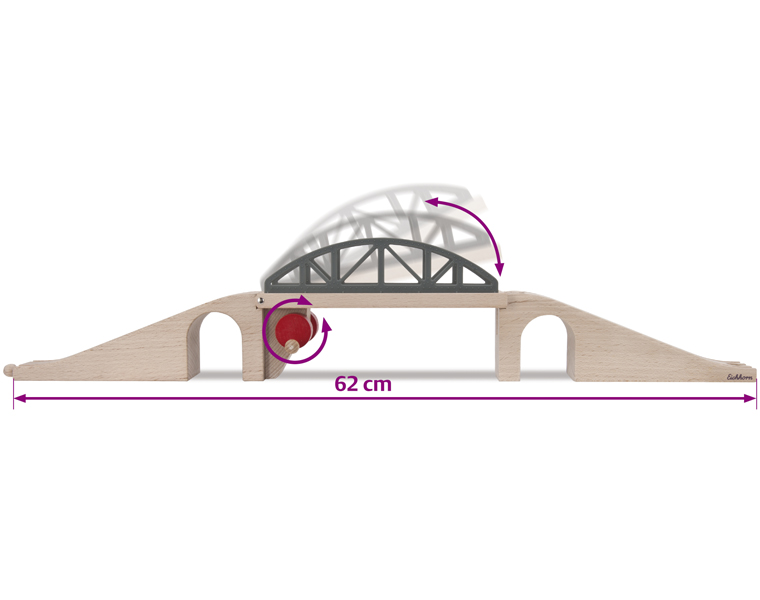 Разводной мост, 61,5 см, 4 детали  