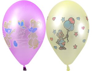 Воздушные шары, неон с рисунком 10 штук 
