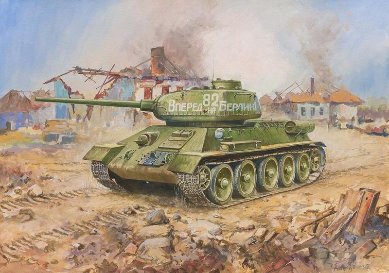 Модель для склеивания - Советский танк Т-34/85