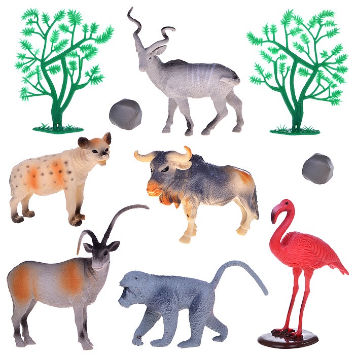 Набор фигурок из серии В мире животных – Животные Африки, 10 шт.  