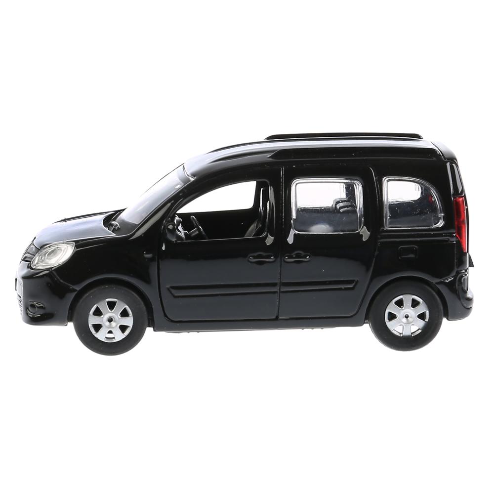 Металлическая инерционная машина – Renault Kangoo, 12 см, открывающиеся двери, черный  