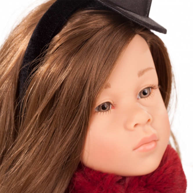 Кукла Эмилия в бордовом пальто, 50 см  