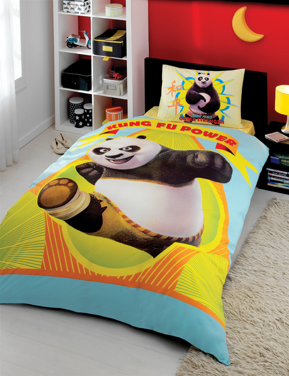 Комплект детского постельного белья, 1,5 спальное - Kung Fu Panda Power  
