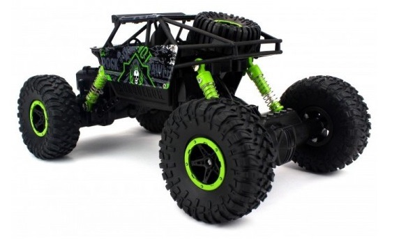 Внедорожник р/у Monster Trucks - Rock Through 4WD на аккумуляторе, масштаб 1:18, зеленый/черный  