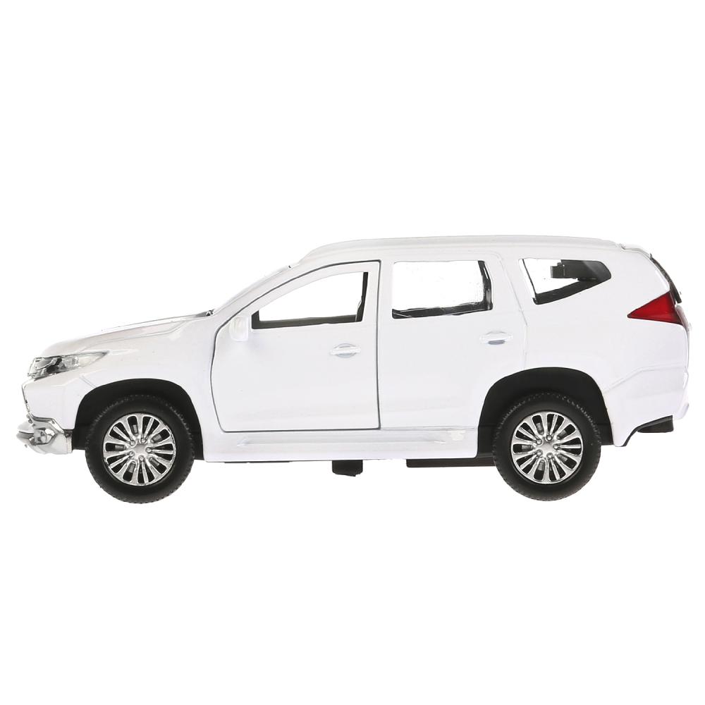 Машина металлическая Mitsubishi Pajero Sport 12 см, открываются двери, инерционная, цвет - белый  