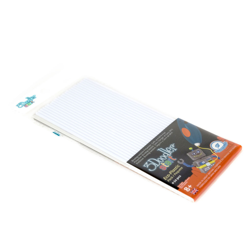 Эко-пластик к 3Д ручке 3Doodler Start, цвет белый, 24 шт, Limited, 3DS-ECO01-WHITE-24) Эко-пластик к 3Д ручке 3Doodler Start, цвет белый, 24 шт, Limited, 3DS-ECO01-WHITE-24)3D ручки<br>Эко-пластик к 3Д ручке 3Doodler Start, цвет белый, 24 шт, Limited, 3DS-ECO01-WHITE-24)<br>