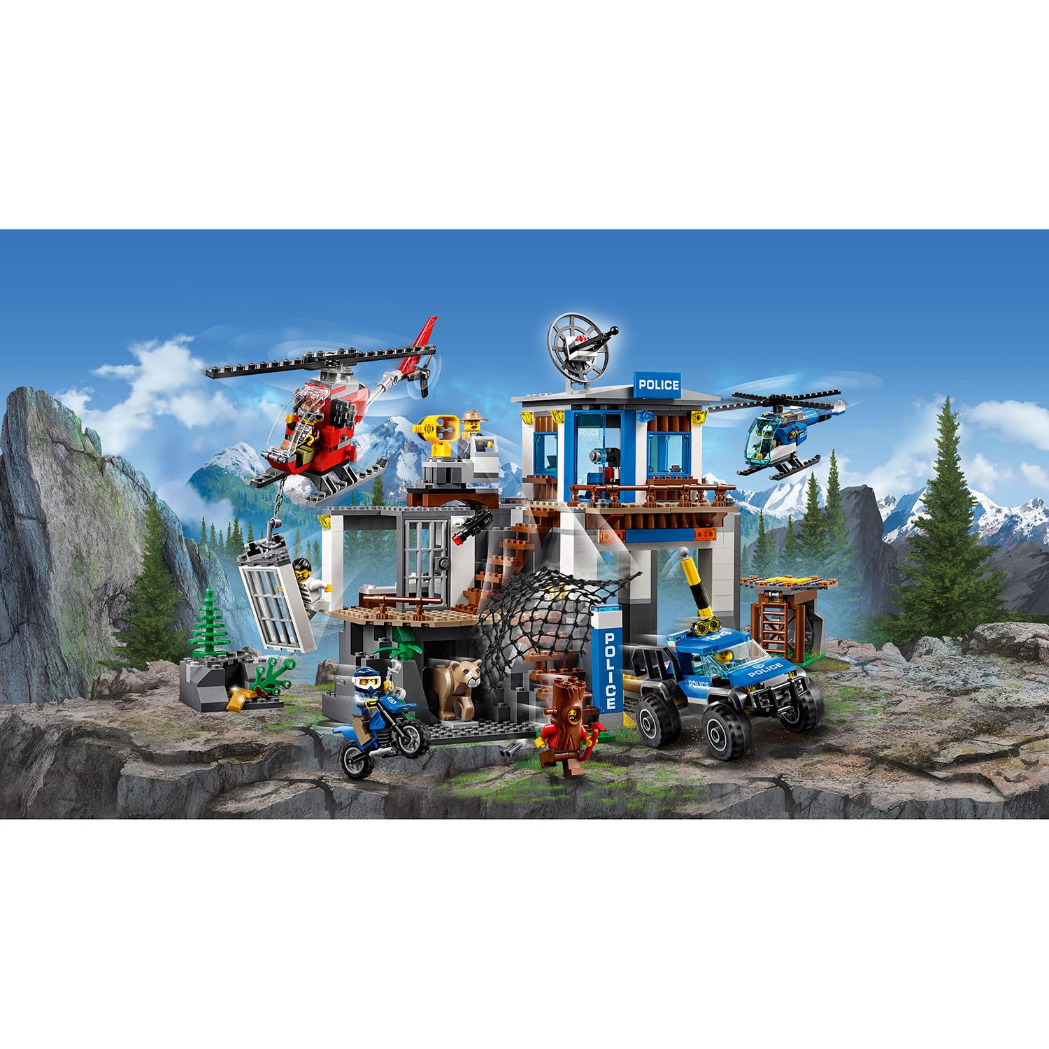 Конструктор Lego City - Полицейский участок в горах  