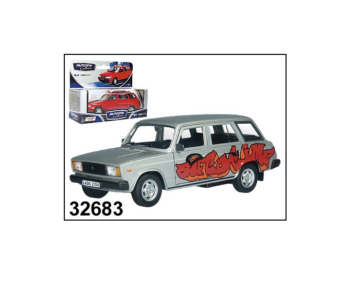 Машинка металлическая Lada 2104 с граффити на кузове, 1:36  