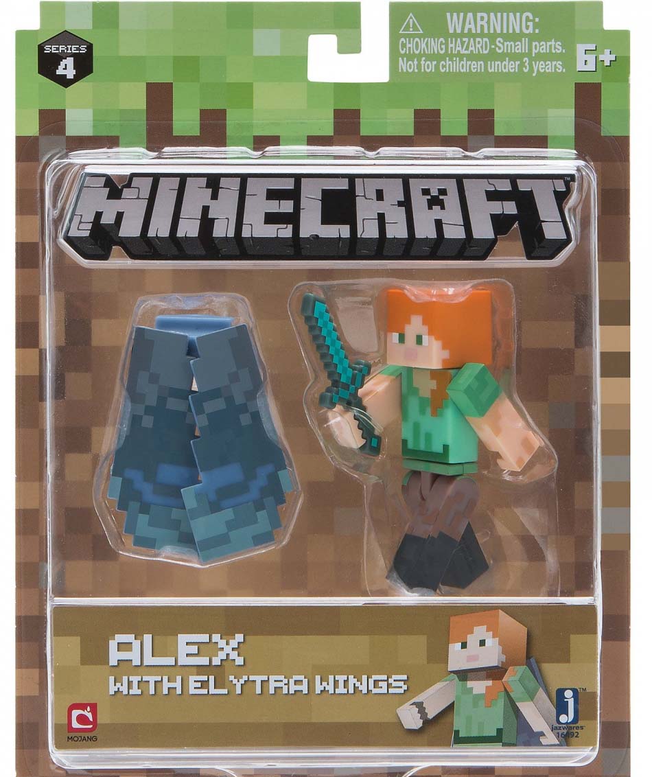Фигурка Minecraft Alex with Elytra Wings, 8 см  
