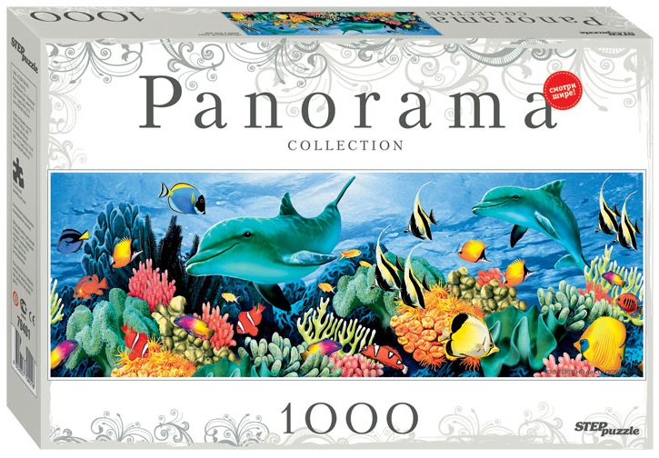 Пазл Panorama Подводный мир. Дельфины. 1000 элементов Пазл Panorama Подводный мир. Дельфины. 1000 элементовПазлы 1000 элементов<br>Пазл Panorama Подводный мир. Дельфины. 1000 элементов<br>