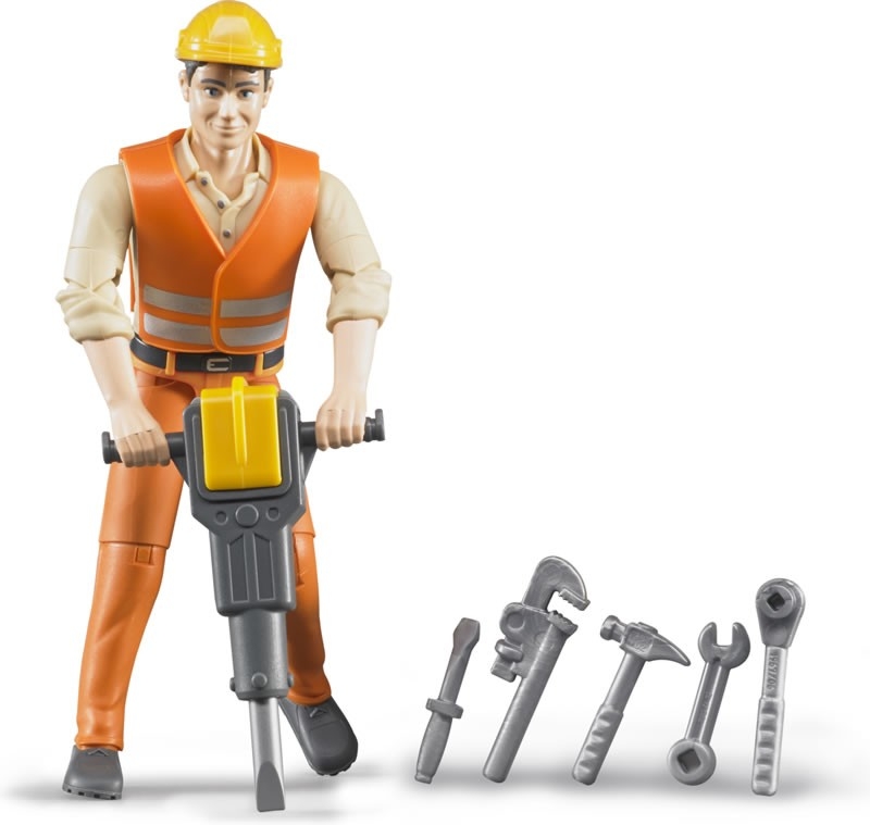 Bruder. Фигурка строителя с аксессуарами Bruder. Фигурка строителя с аксессуарамиАксессуары<br>Bruder. Фигурка строителя с аксессуарами<br>