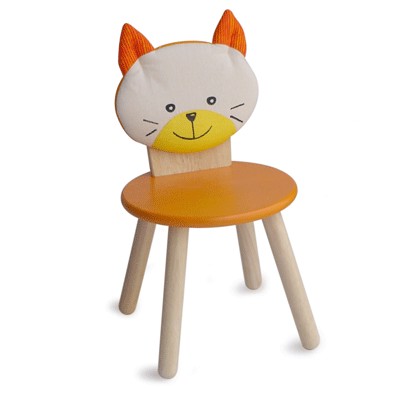 I'm Toy Детский яркий деревянный стульчик для вечеринок серии Животное. Котёнок 