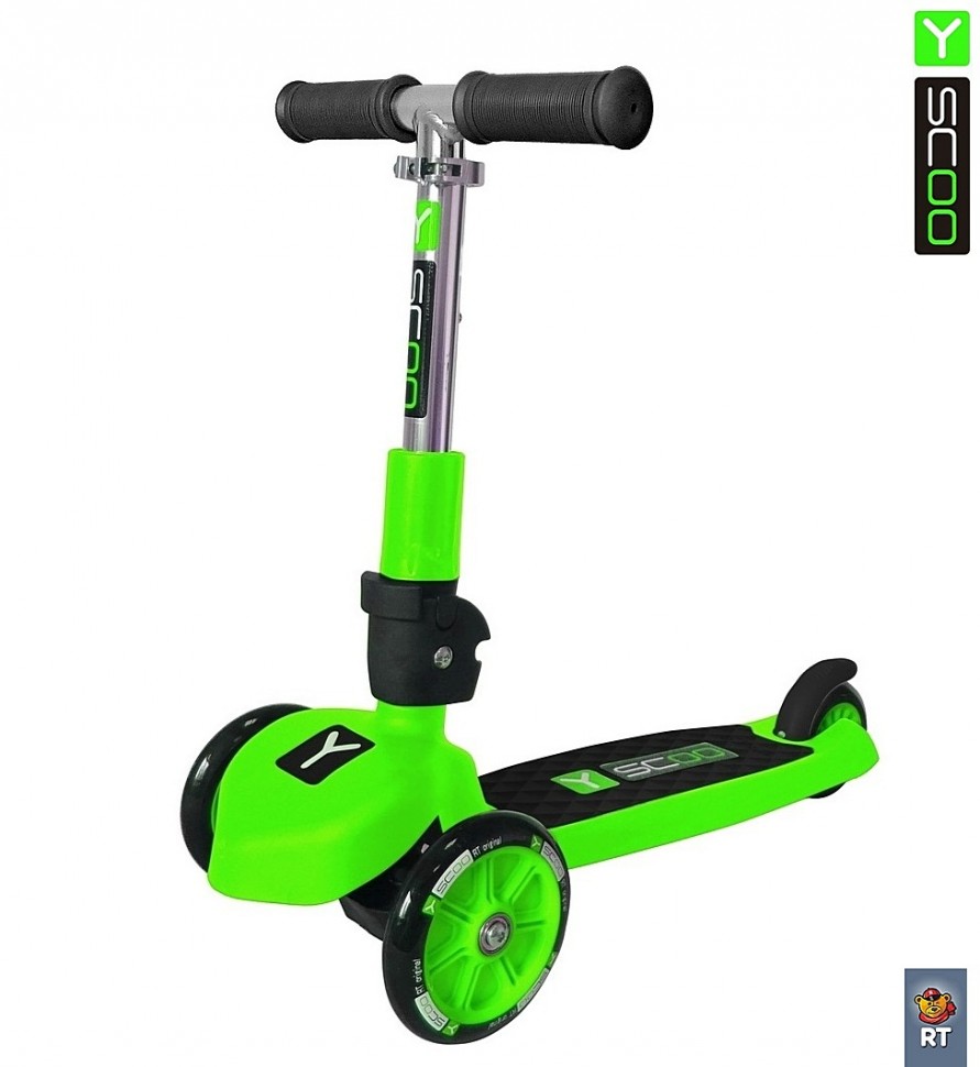 Самокат RT TRIO 120 Neon green Самокат RT TRIO 120 Neon greenТрехколесные самокаты<br>Самокат RT TRIO 120 Neon green<br>