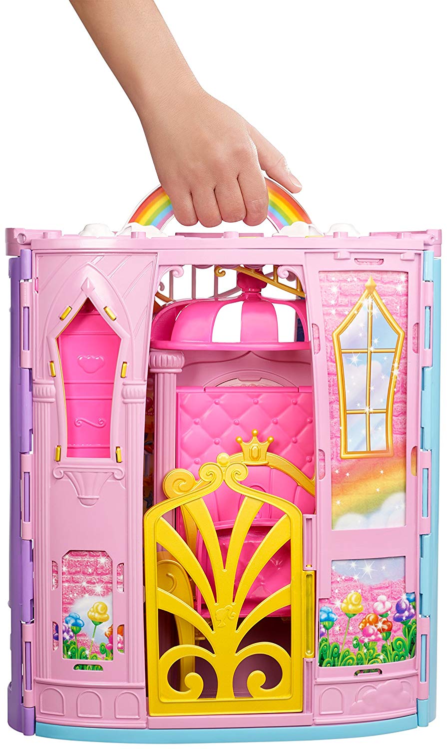 Игровой набор Barbie – Переносной радужный дворец  