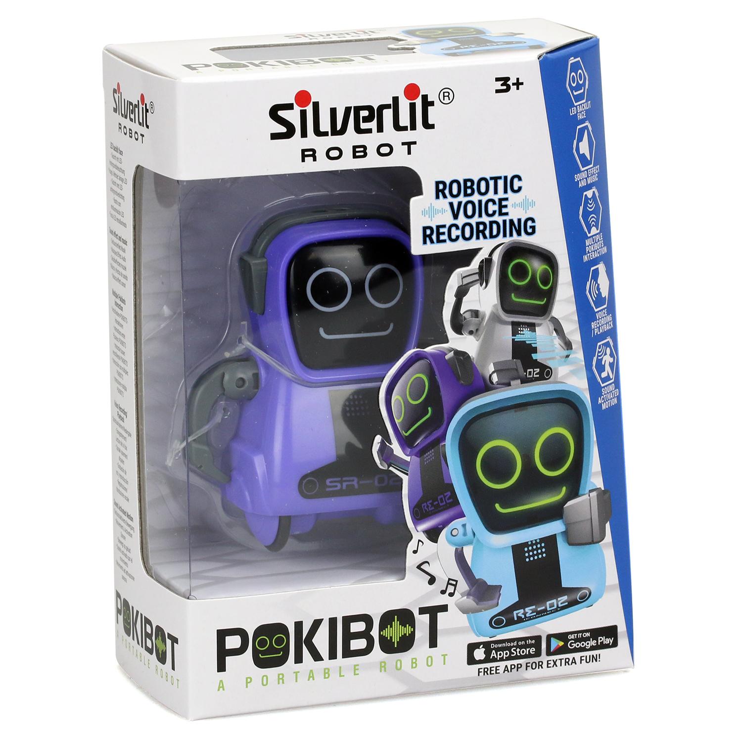 Робот - Покибот, фиолетовый, свет и звук  