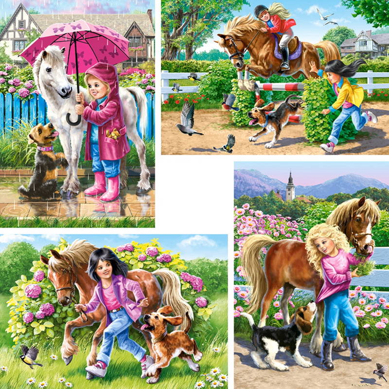 Пазл Castorland 30х40х50х60 Девочка и лошадь Пазл Castorland 30х40х50х60 Девочка и лошадьПазлы<br>Пазл Castorland 30х40х50х60 Девочка и лошадь<br>
