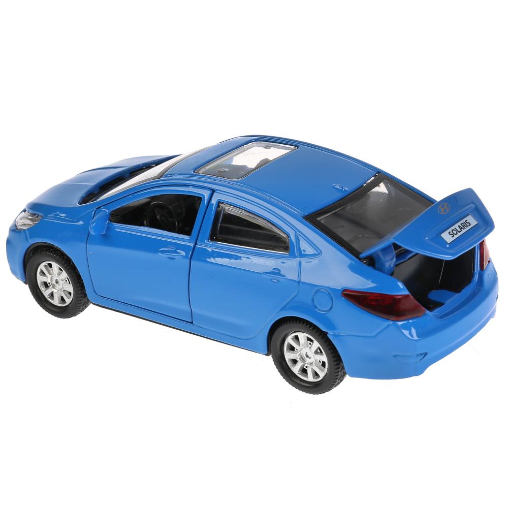 Модель Hyundai Solaris, синий, 12 см, открываются двери, инерционный  