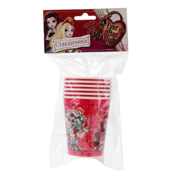 Набор из 6-ти бумажных стаканчиков - Ever After High Набор из 6-ти бумажных стаканчиков - Ever After HighШкола Монстров и Ever After High<br>Набор из 6-ти бумажных стаканчиков - Ever After High<br>
