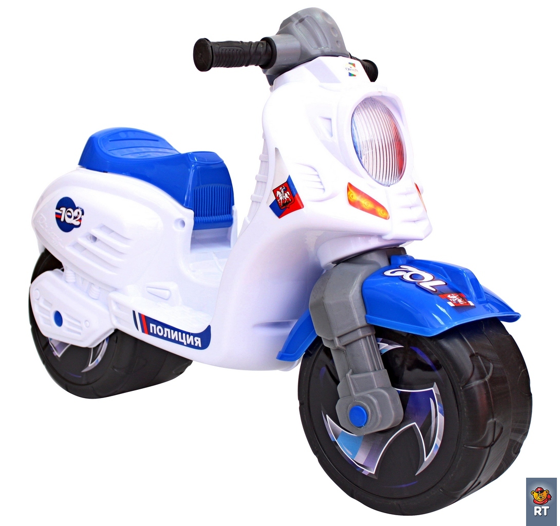 Каталка-мотоцикл-беговел ОР502 - Скутер Полиция  