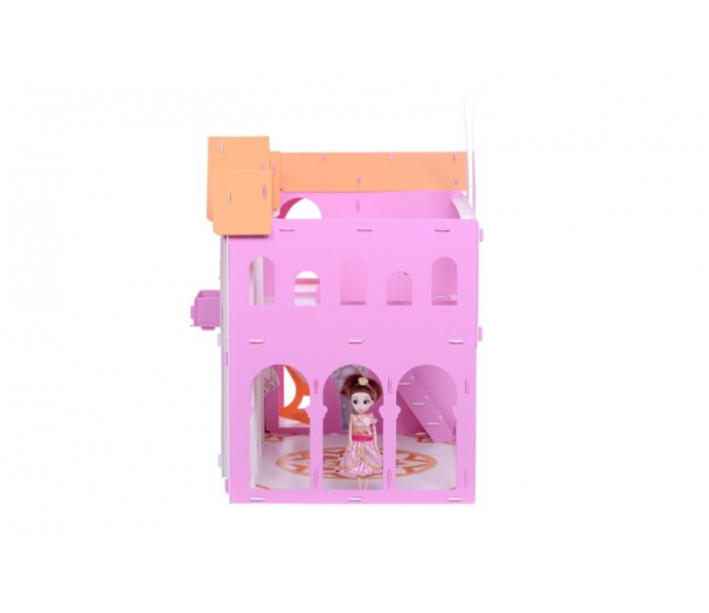 Домик с мебелью для кукол - Замок Джульетты, бело-розовый  