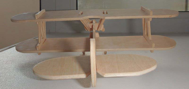 Модель деревянная сборная - биплан Небесный тихоход  