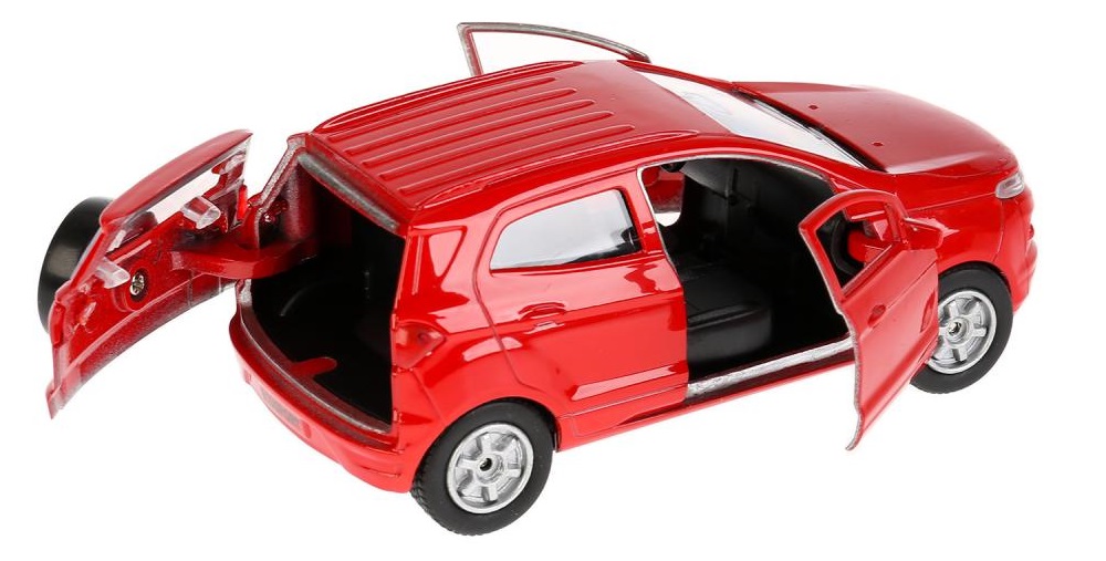 Модель Ford Ecosport красный, 12 см, открываются двери, инерционный -WB) 