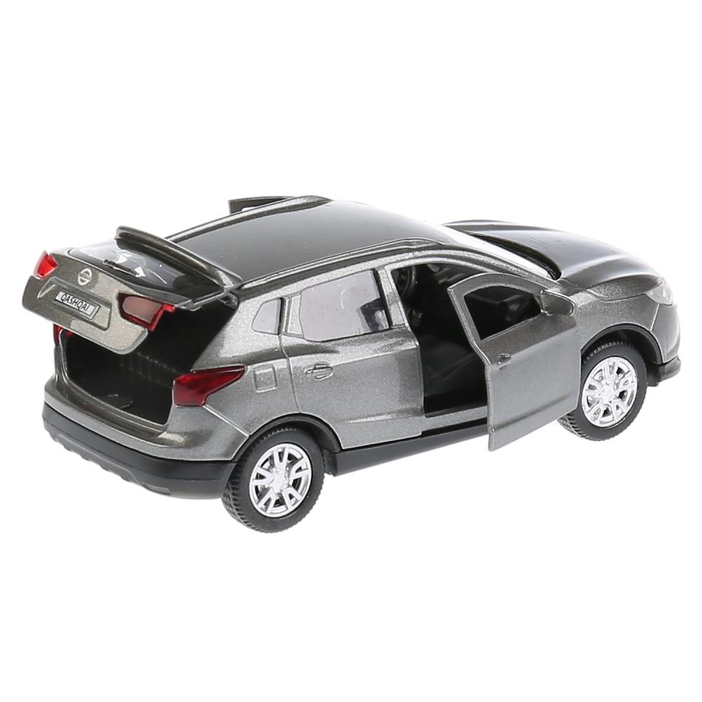 Машинка металлическая инерционная – Nissan Qashqai серый, 12 см., открываются двери и багажник  