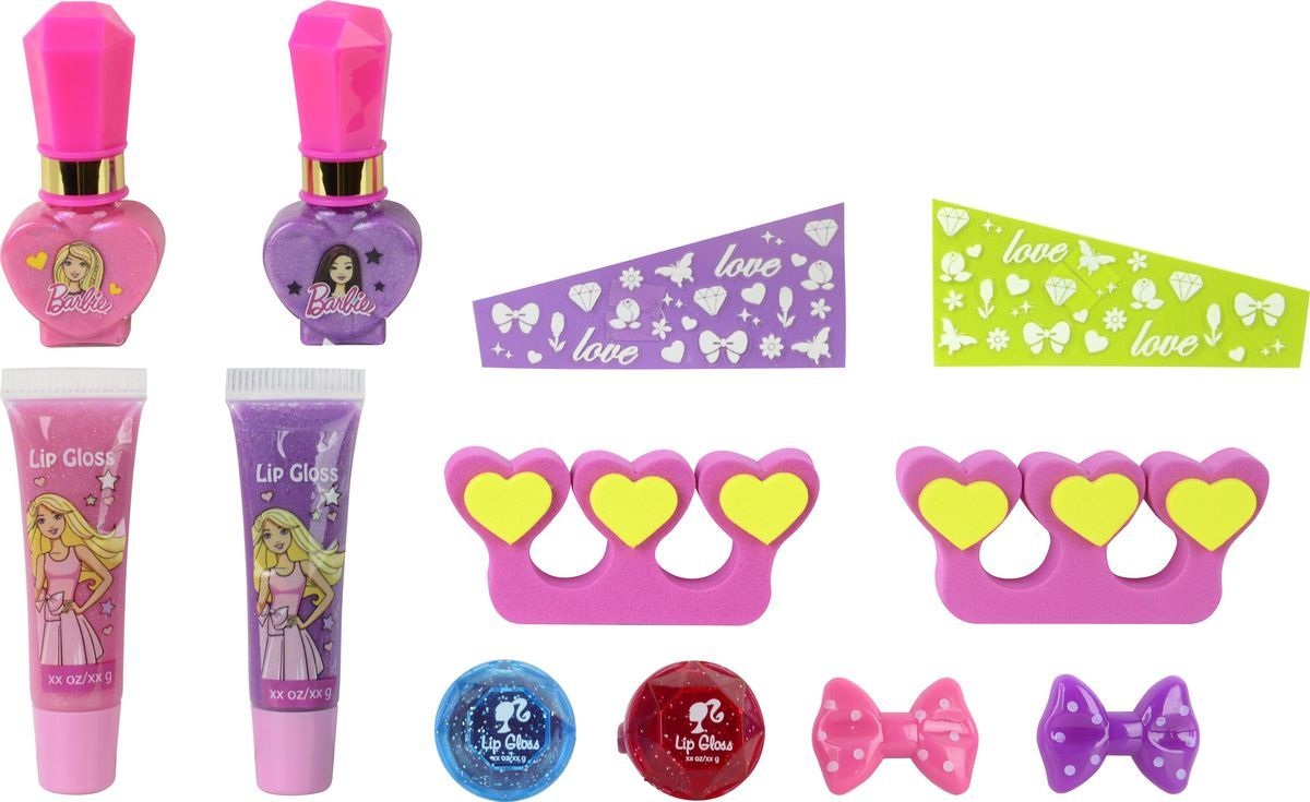 Игровой набор детской декоративной косметики - Barbie, с сумкой  