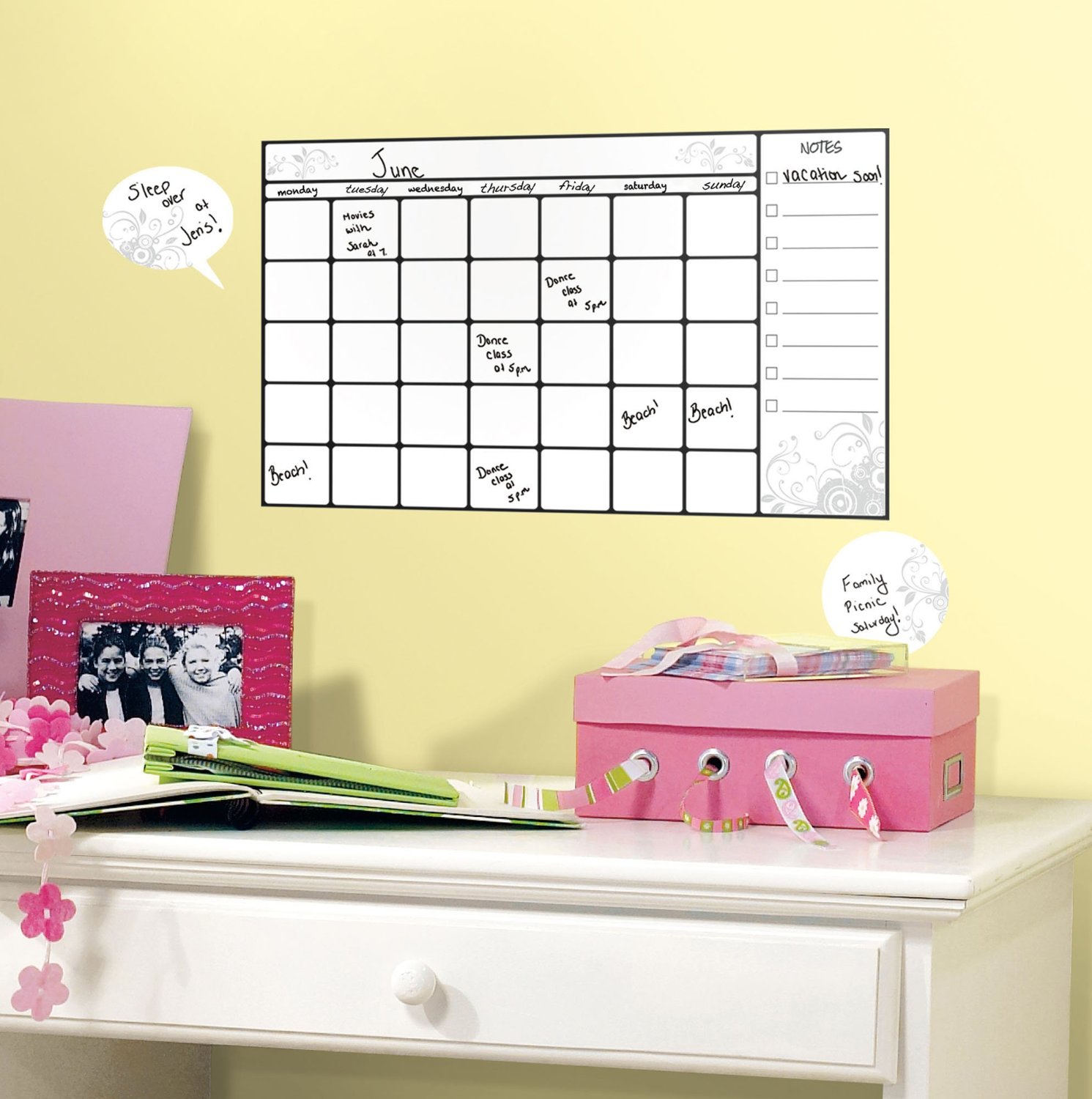 Наклейки для декора - Календарь для заметок  