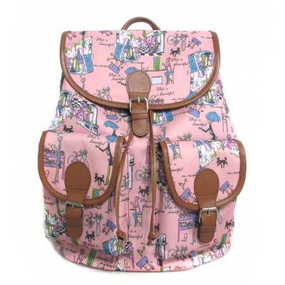 Рюкзак с 2 карманами – Модница, розовый 