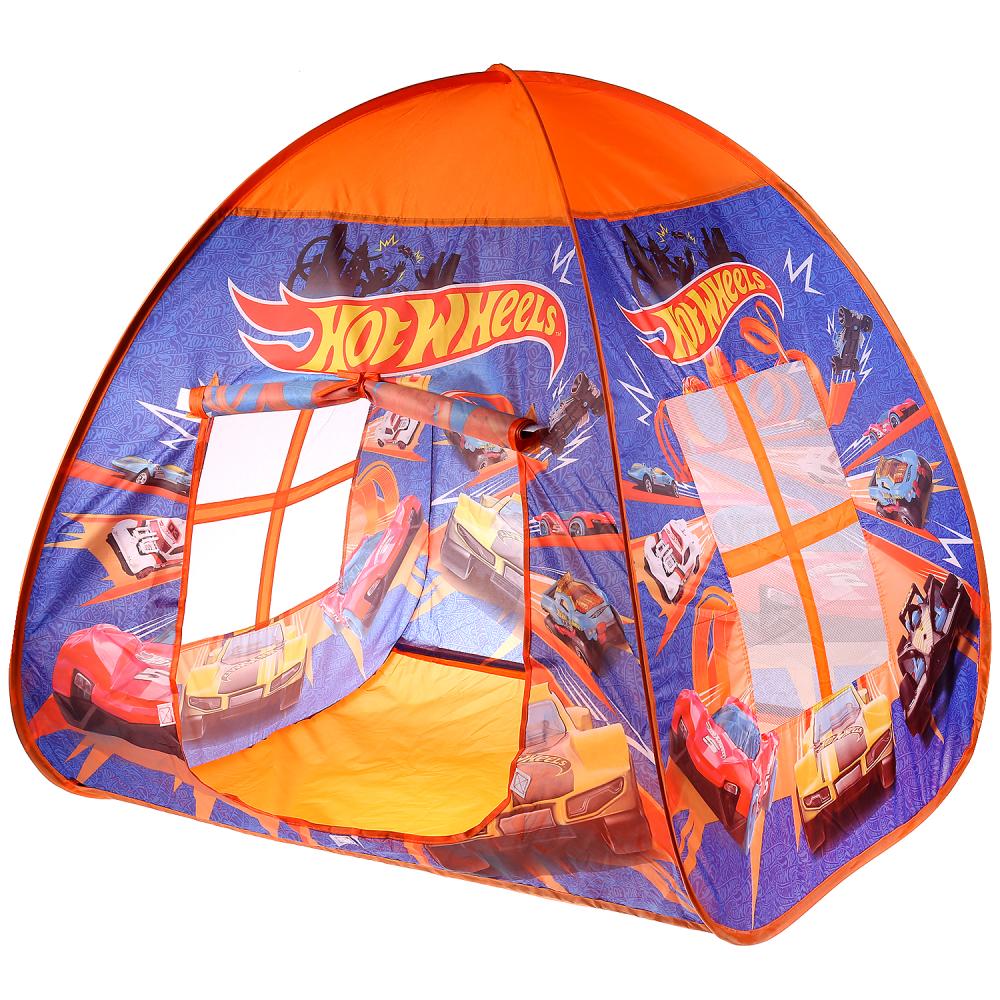 Палатка детская игровая Хот Вилс с тоннелем, 87 x 95 x 95, тоннель 46 x 100 см., в сумке  