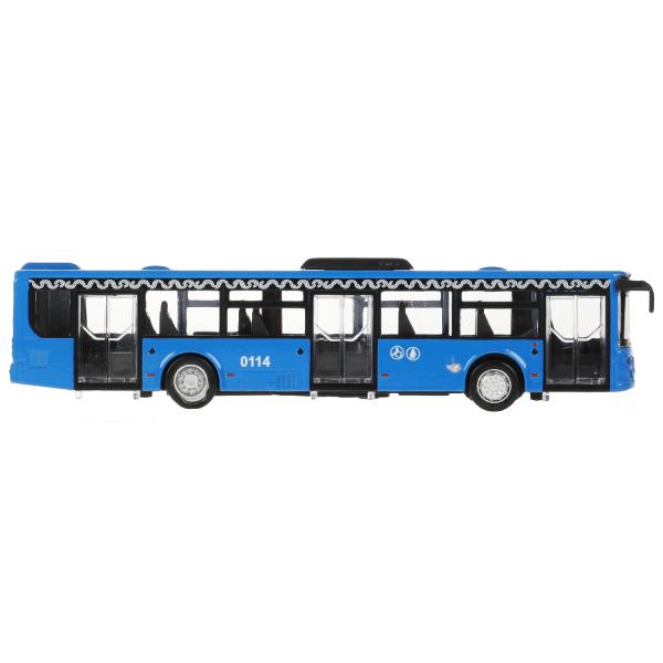 Модель Автобус ЛИАЗ-5292 Метрополитен свет-звук 18 см двери открываются металлическая инерционная  