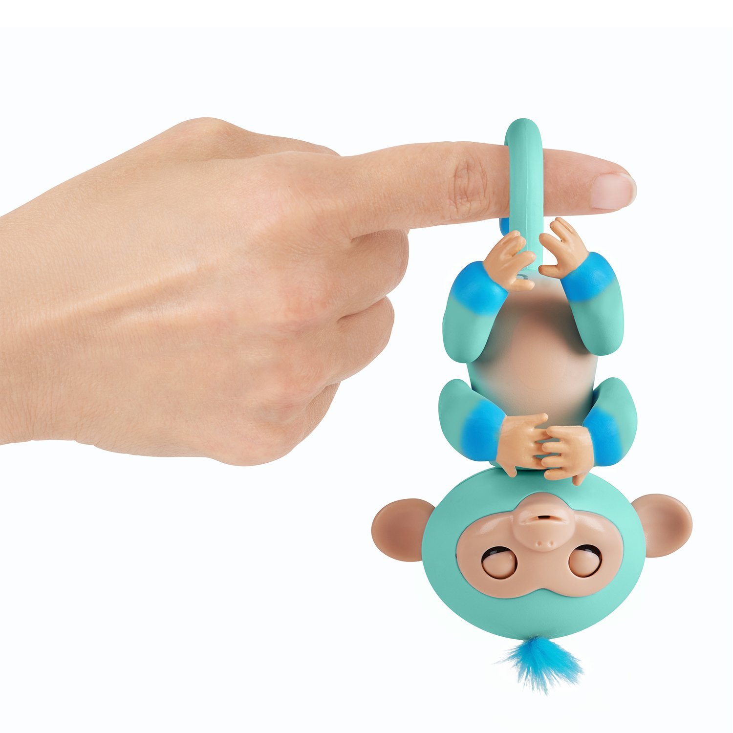 Интерактивная обезьянка Эдди, голубая, 12 см  