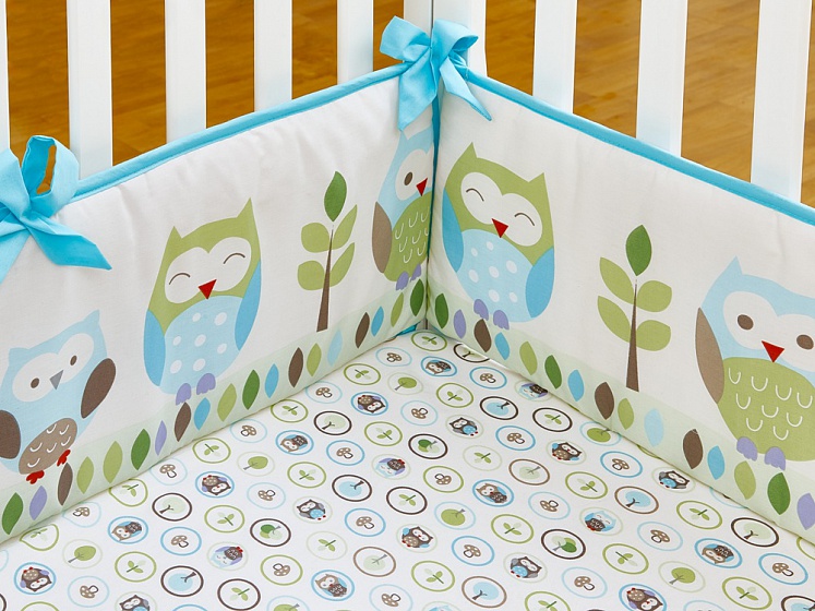 Набор постельного белья для новорожденных Summer Owls, 7 предметов  