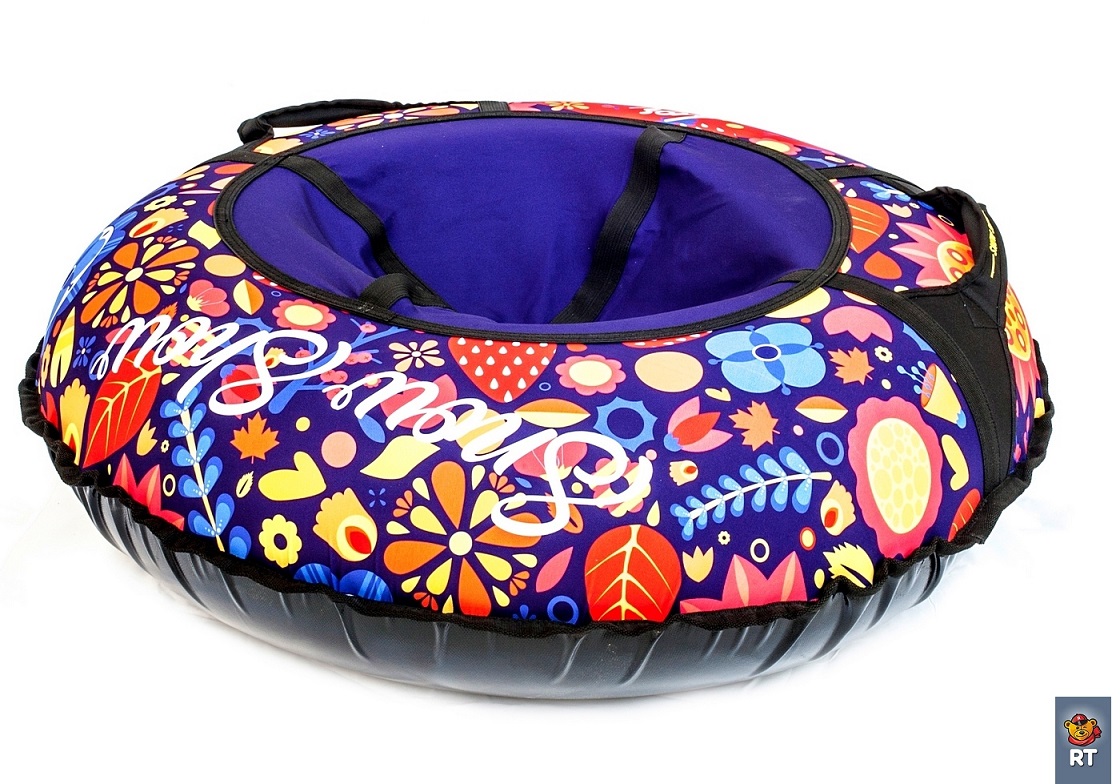 Санки надувные тюбинг дизайн - Цветы, диаметр 105 см.  