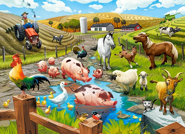 Пазлы Castorland - Жизнь на ферме, 70 элементов  